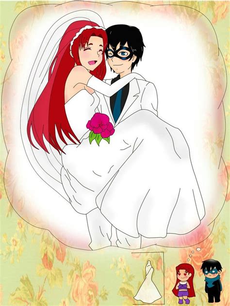 robin and starfire|robin and starfire get married.